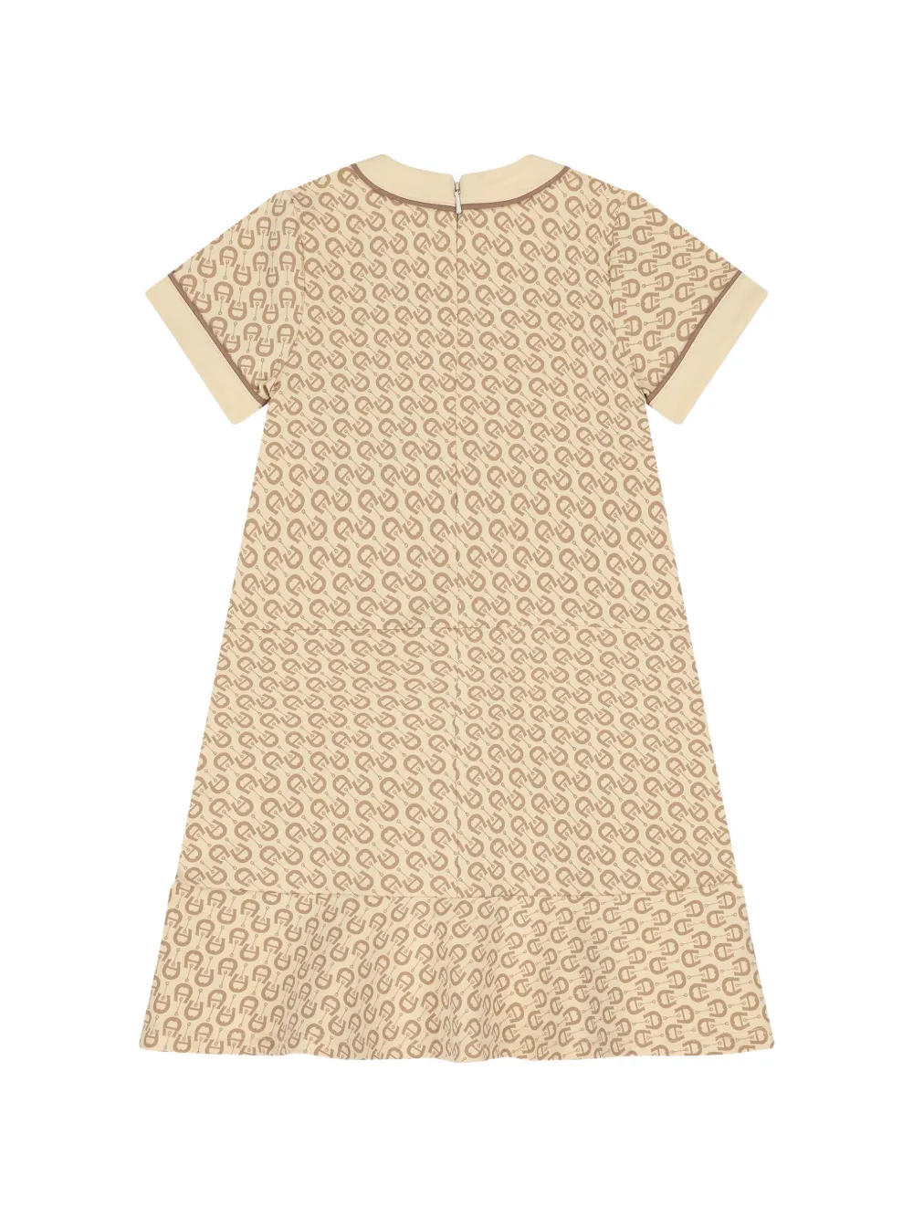 Aigner Kids Jurk met monogramprint Beige