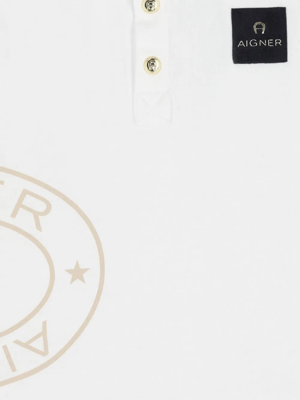 Aigner Kids Poloshirt met logoprint Wit