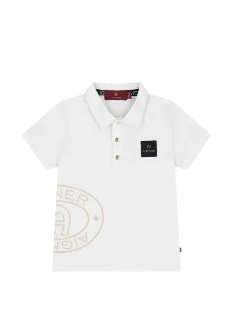 Aigner Kids logo-print polo shirt
