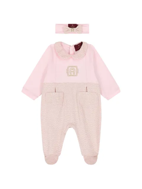Aigner Kids monogram-pattern babygrow set