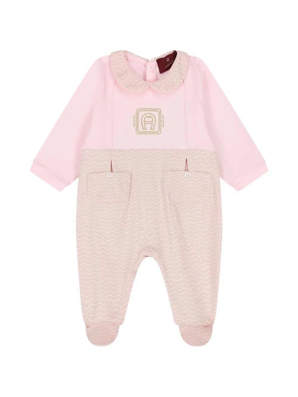 Aigner Kids Romper met monogramprint Roze