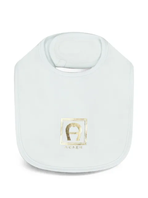 Aigner Kids logo-print touch-strap bib