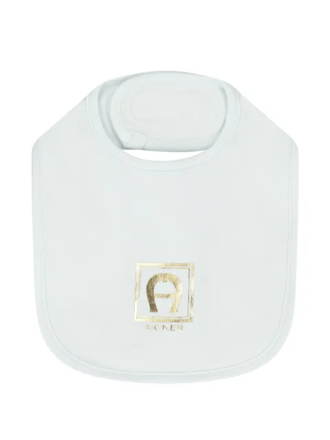 Aigner Kids logo-print touch-strap bib