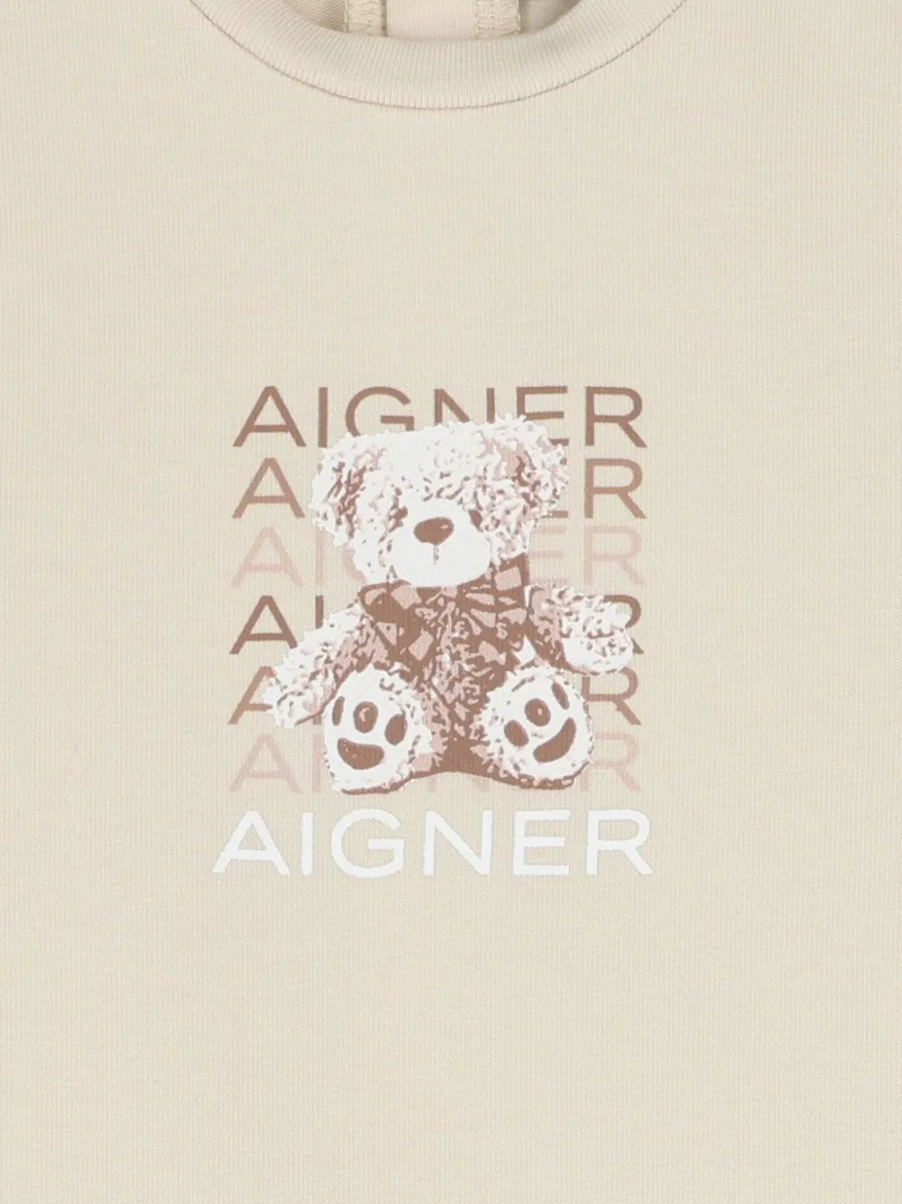 Aigner Kids Pyjama met teddybeerprint Beige