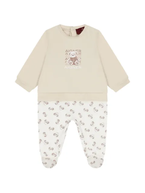 Aigner Kids teddy-bear-print pajamas