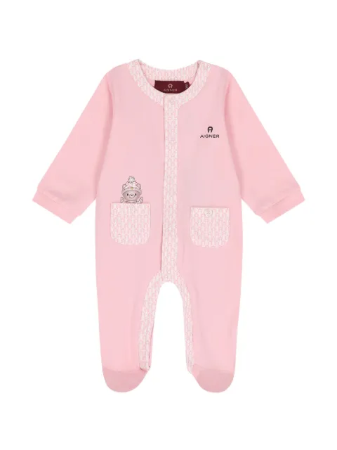 Aigner Kids logo-print teddy-motif babygrow