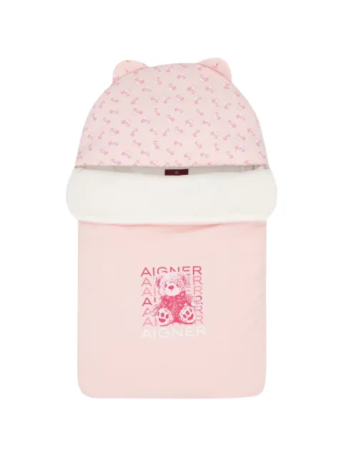 Aigner Kids teddy-bear print sleep bag