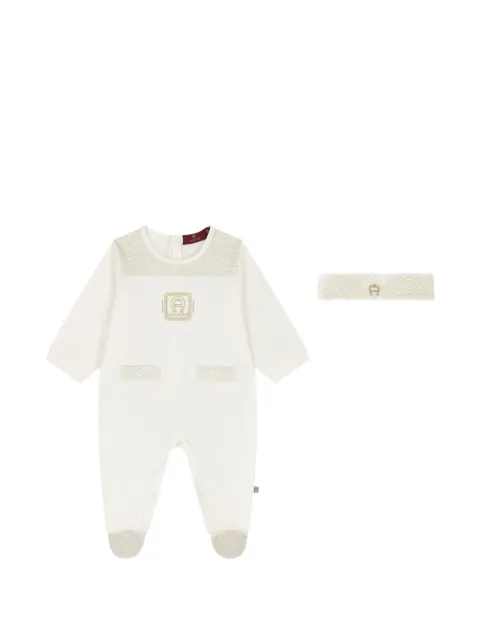 Aigner Kids monogram-print babygrow set