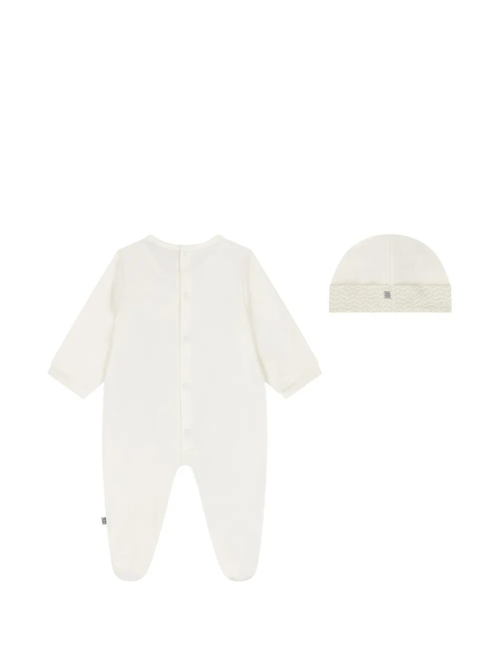 Aigner Kids monogram-print babygrow set Wit