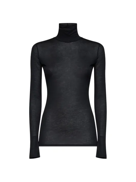 Mugler sheer turtleneck sweater