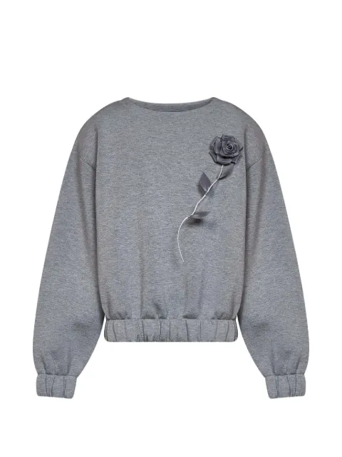 Giuseppe Di Morabito rose-appliqué shoulder-pad sweater