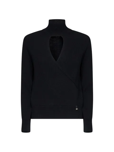 Herno cut-out wrap-effect sweater