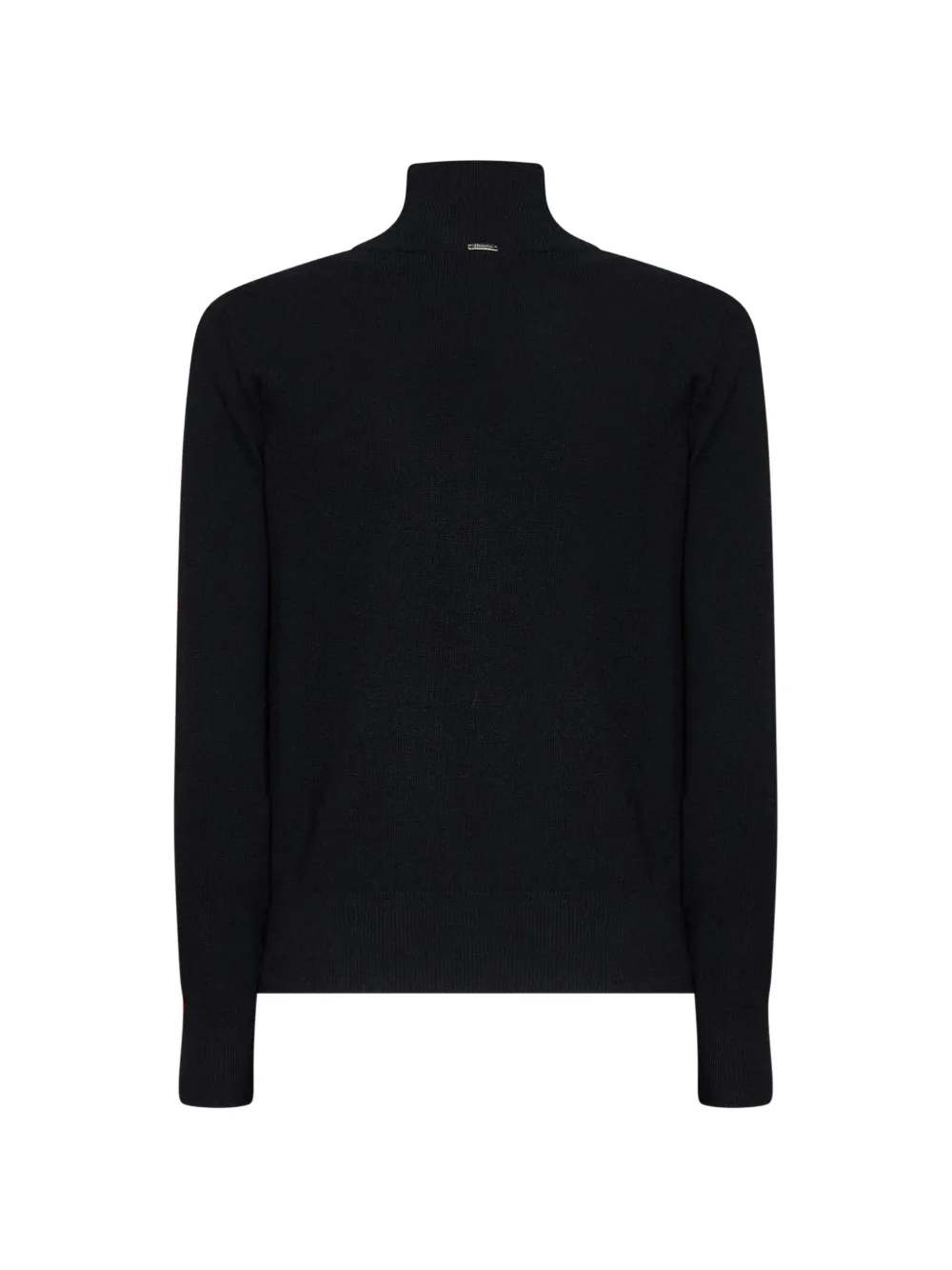 Herno Cut-out Wrap-effect Sweater In 블랙