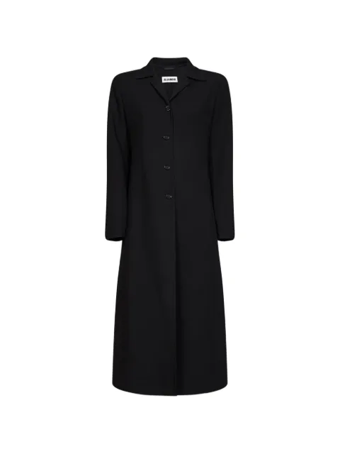 Jil Sander single-breasted lapel-collar coat
