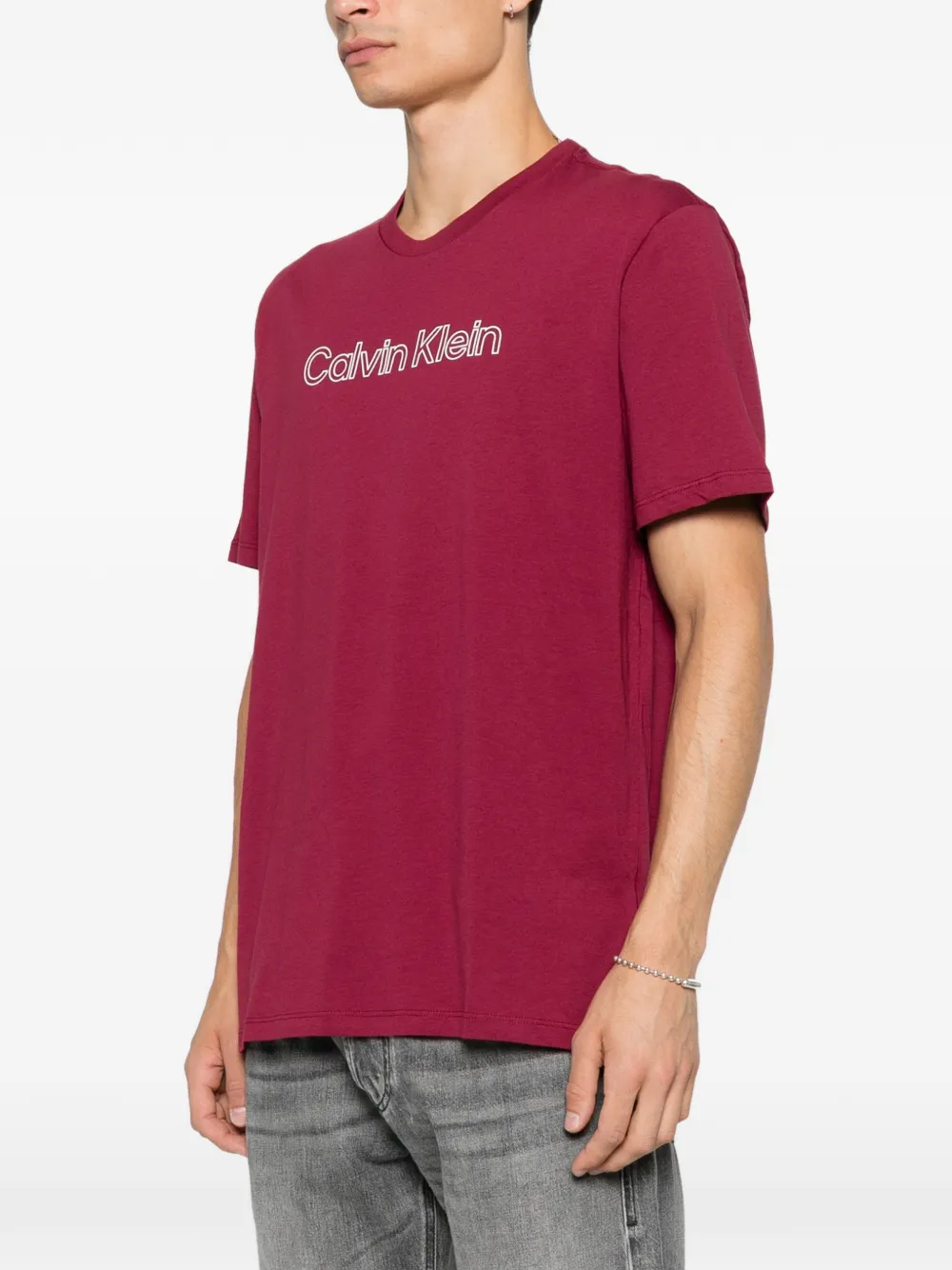 Calvin Klein T-shirt met logoprint Rood