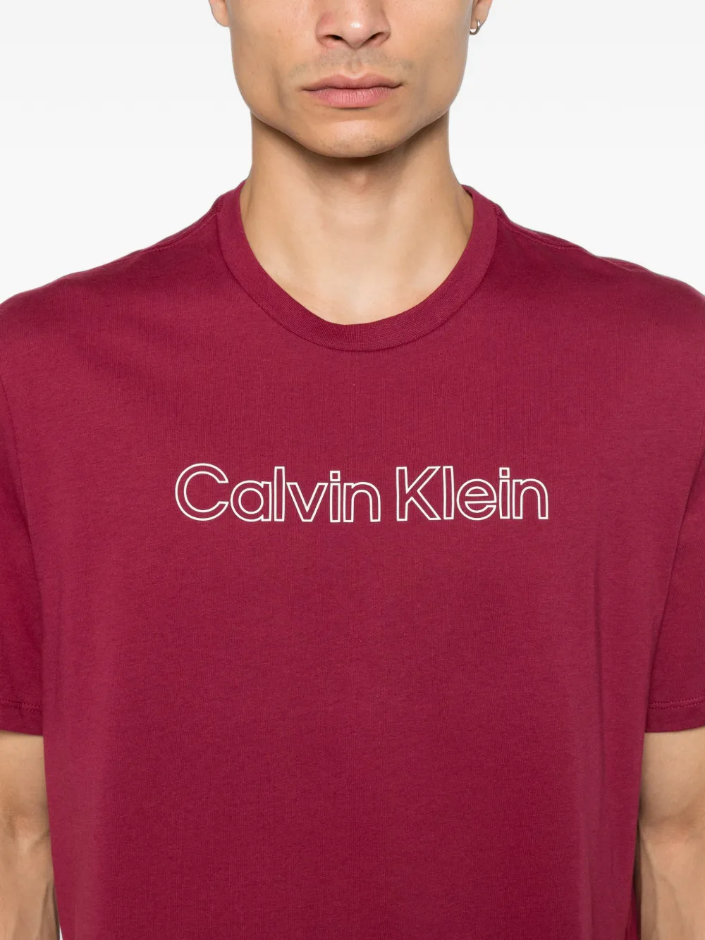 Calvin Klein T-shirt met logoprint Rood