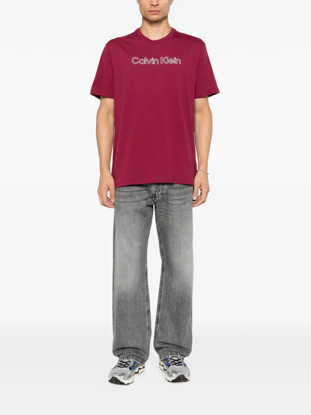 Calvin Klein T-shirt met logoprint Rood