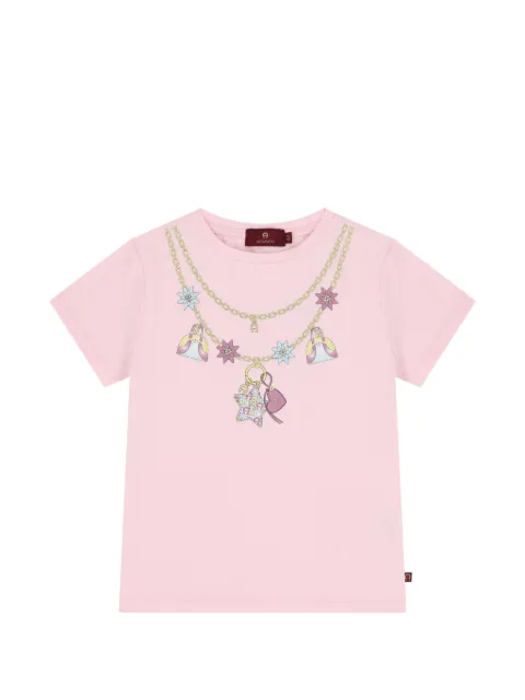 Aigner Kids Necklace graphic-print T-shirt