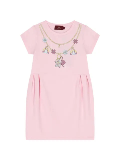 Aigner Kids graphic-print pleated dress