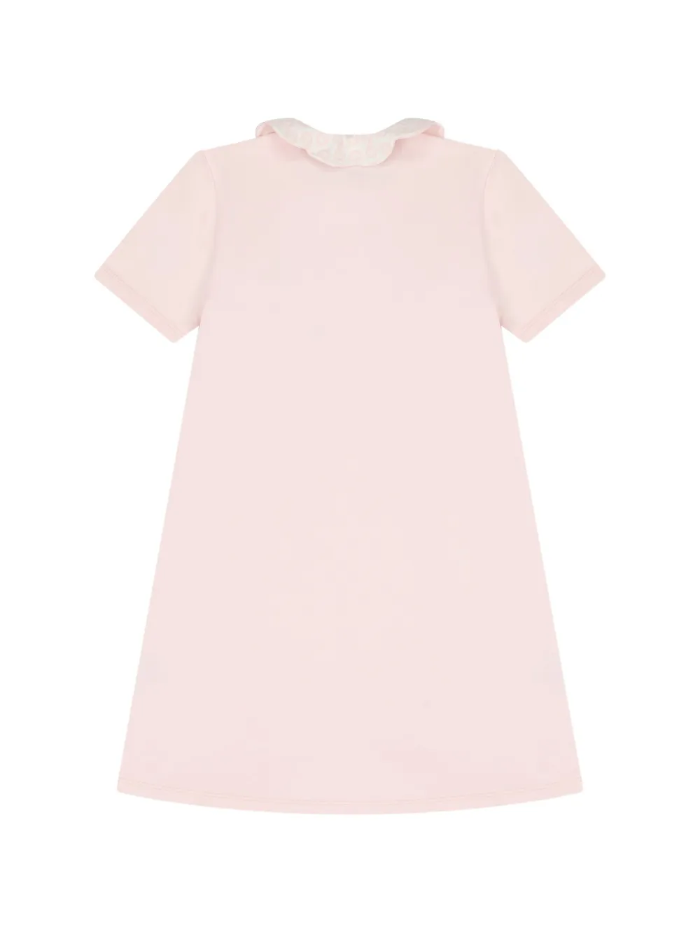 Aigner Kids logo-print scalloped-collar dress Roze