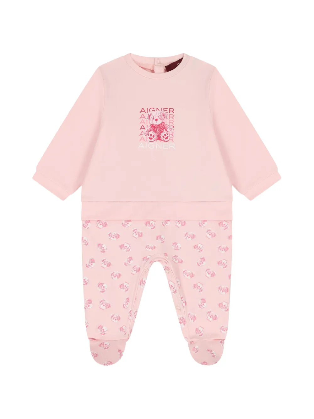 Aigner Kids trousseau de naissance à imprimé monogrammé - Rose