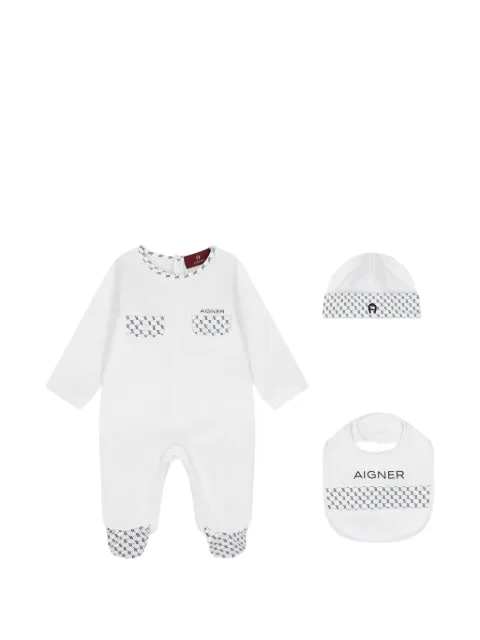 Aigner Kids logo-print pima-cotton set (set of three)