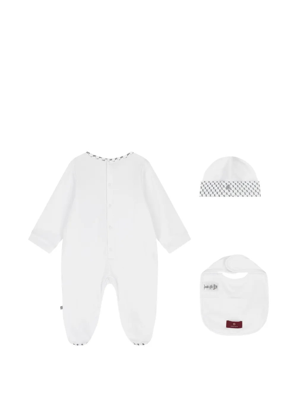 Aigner Kids logo-print pima-cotton set (set of three) Wit