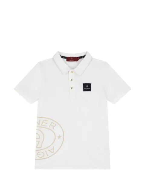Aigner Kids logo-print polo shirt