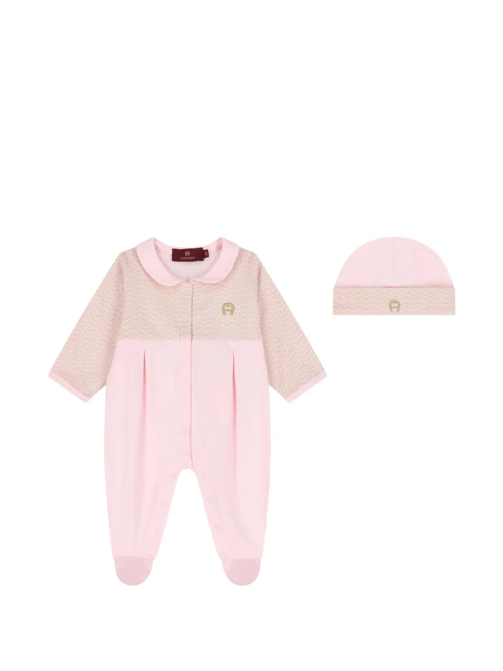 Aigner Kids Strampler-Set mit Logo-Muster - Rosa