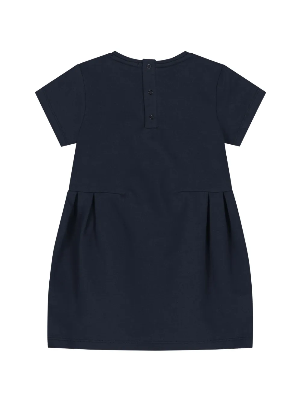 Aigner Kids Geplooide jurk met grafische print Blauw