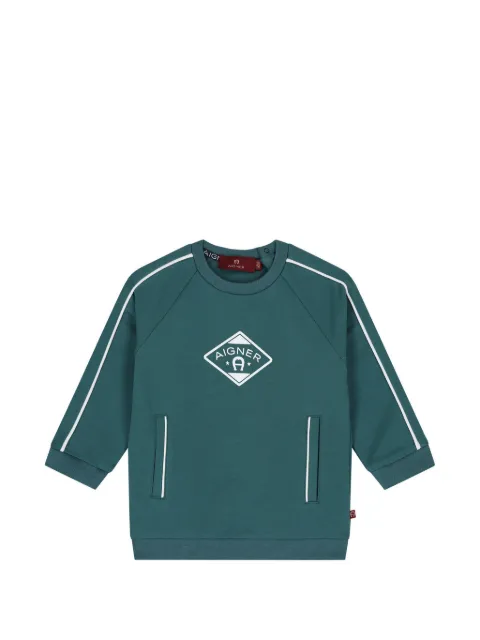 Aigner Kids logo-print raglan-sleeve sweatshirt