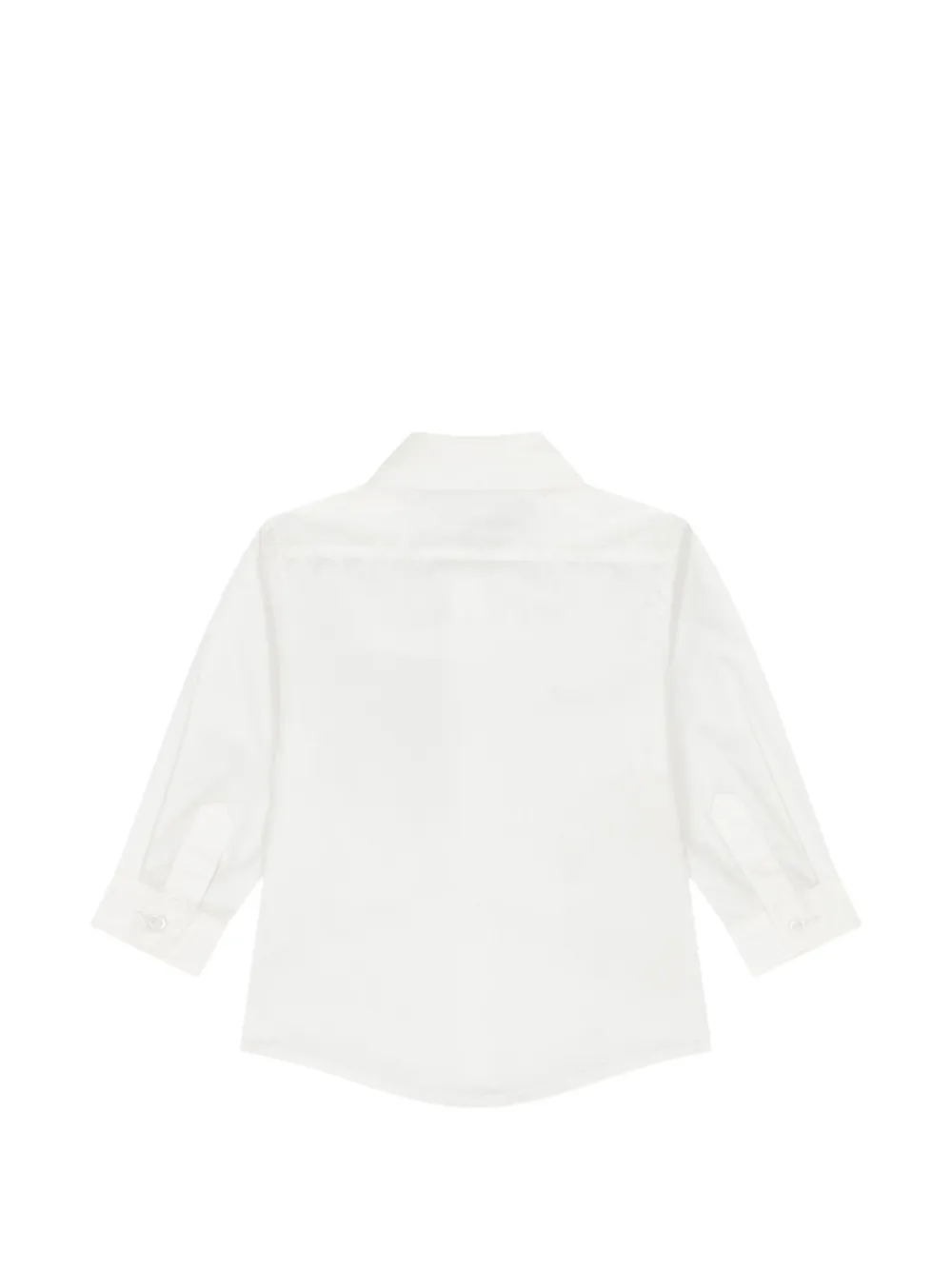 Aigner Kids logo-patch long-sleeve shirt Wit