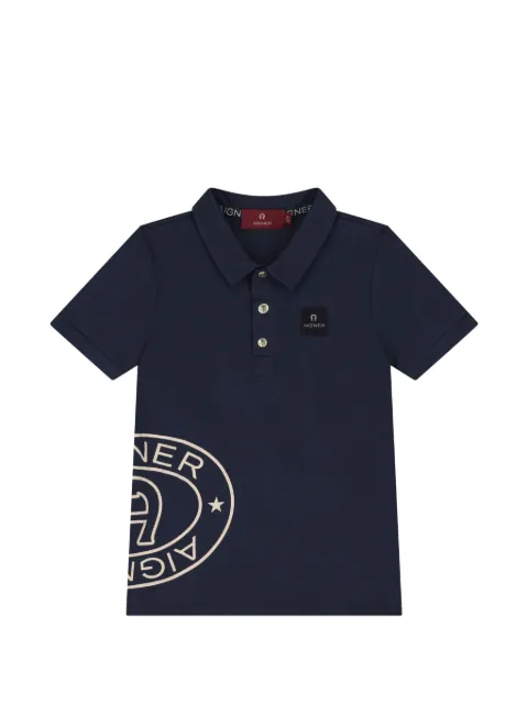 Aigner Kids polo con logo estampado