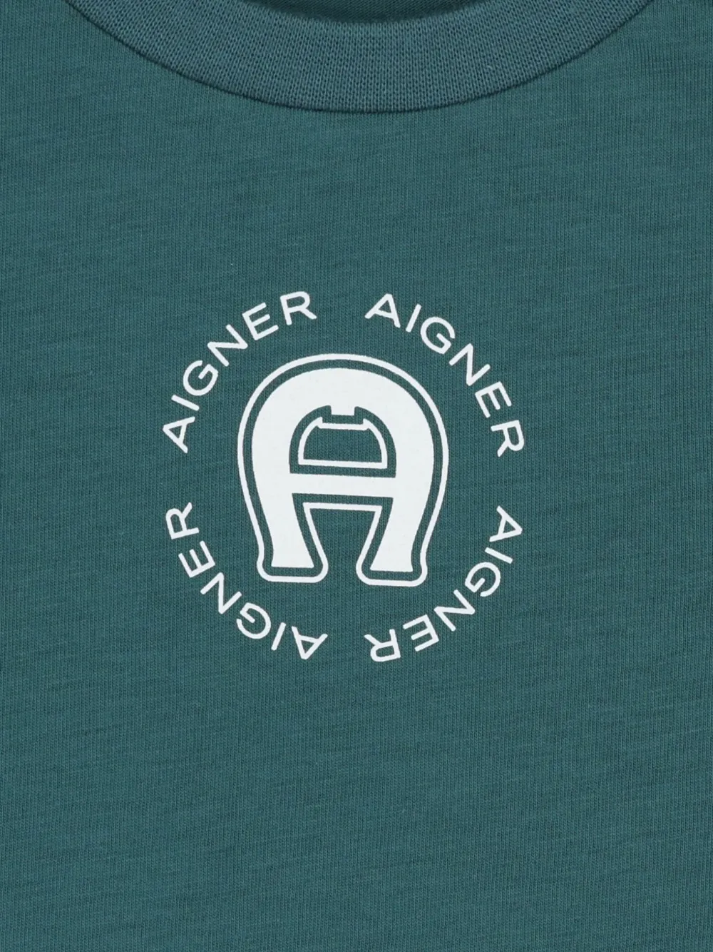 Aigner Kids T-shirt met logoprint Groen