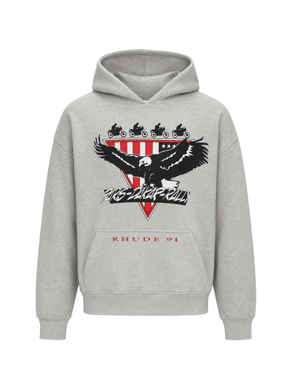 RHUDE Stage Racing graphic-print hoodie - Grigio