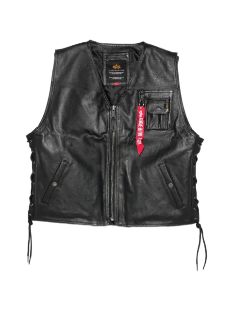 Alpha Industries chaleco de piel con lazo