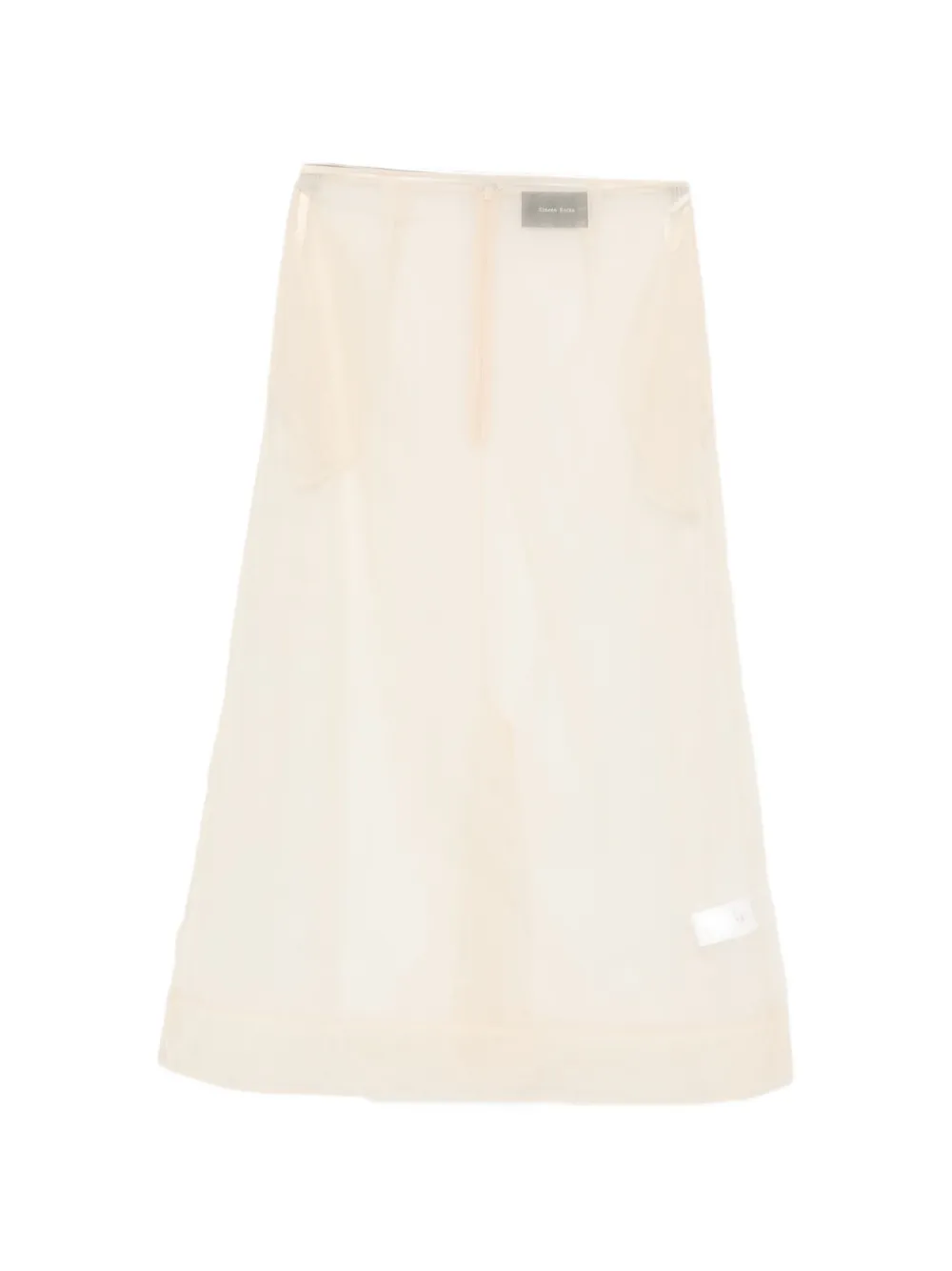 Simone Rocha sheer-mesh midi skirt Beige