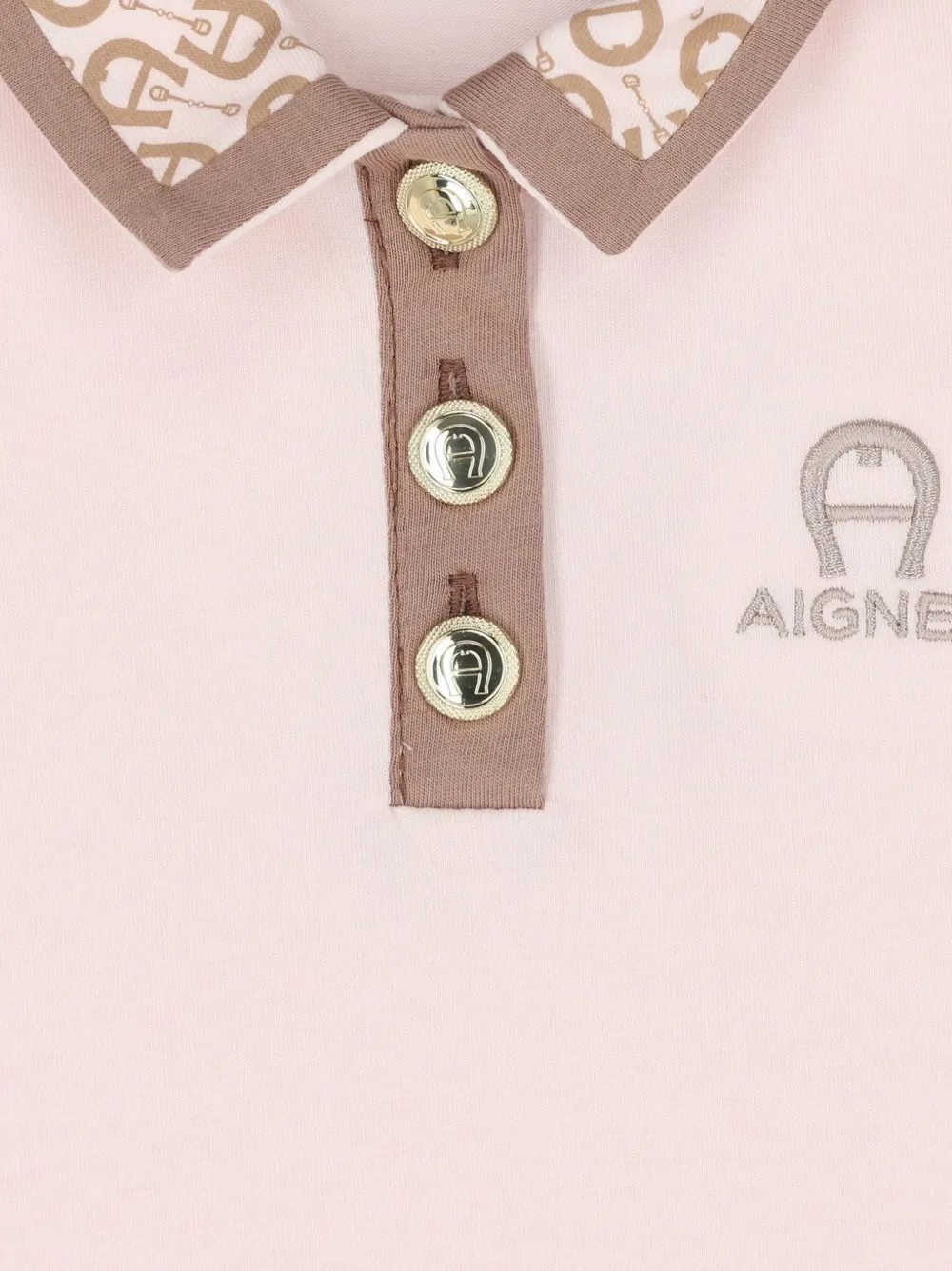 Aigner Kids Jurk met logoprint en ruches Roze