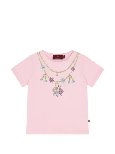 Aigner Kids Necklace graphic-print T-shirt