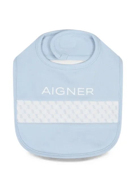 Aigner Kids logo-print panelled bib