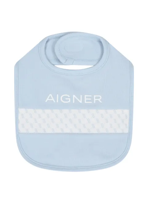 Aigner Kids logo-print panelled bib