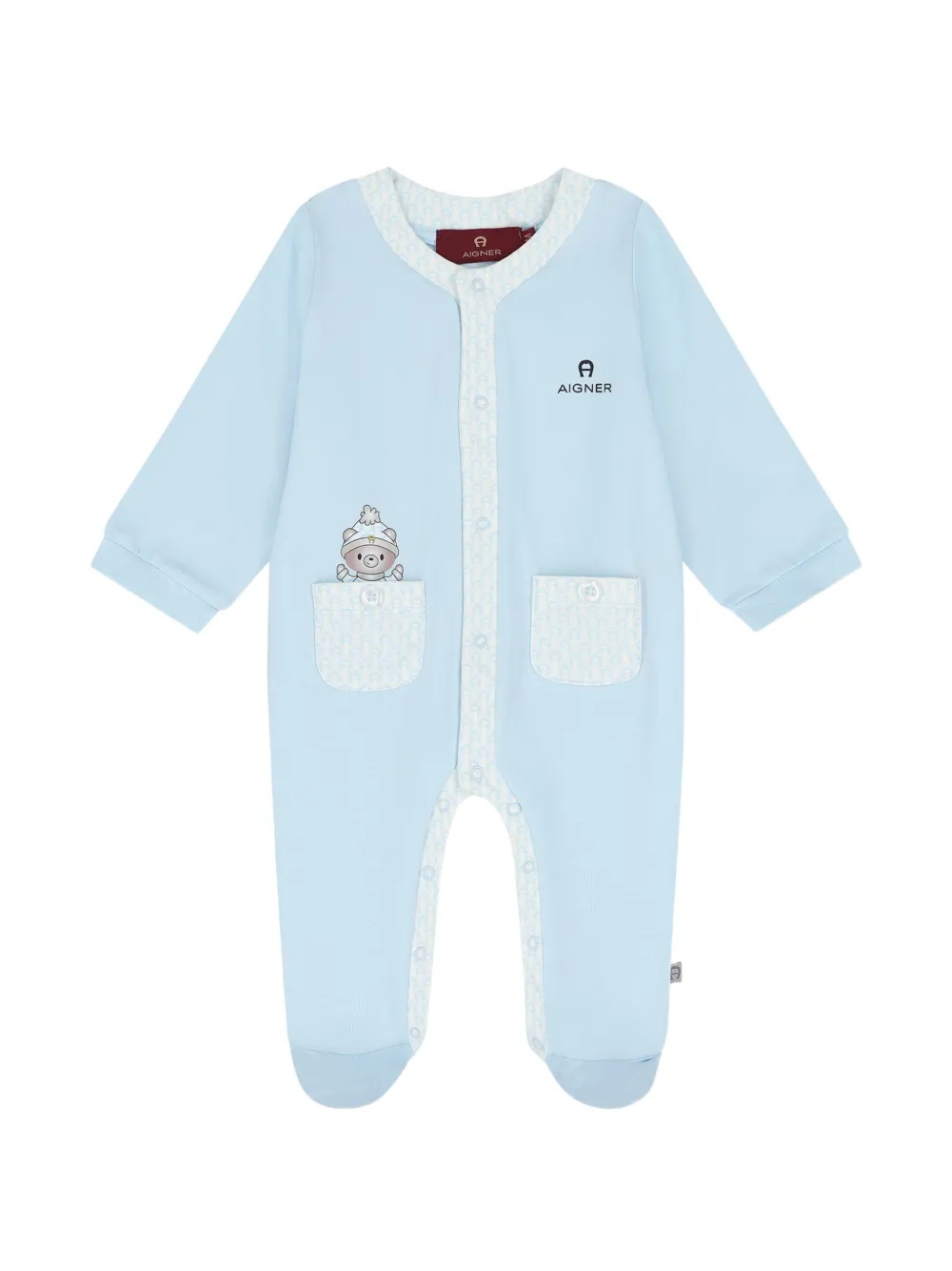 Aigner Kids grenouillère à imprimé ourson - Bleu Aigner Kids grenouillère à imprimé ourson - Bleu