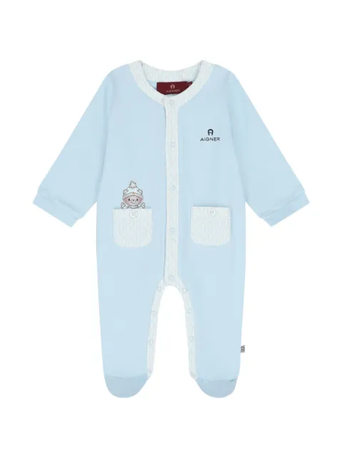 Aigner Kids bear-print babygrow
