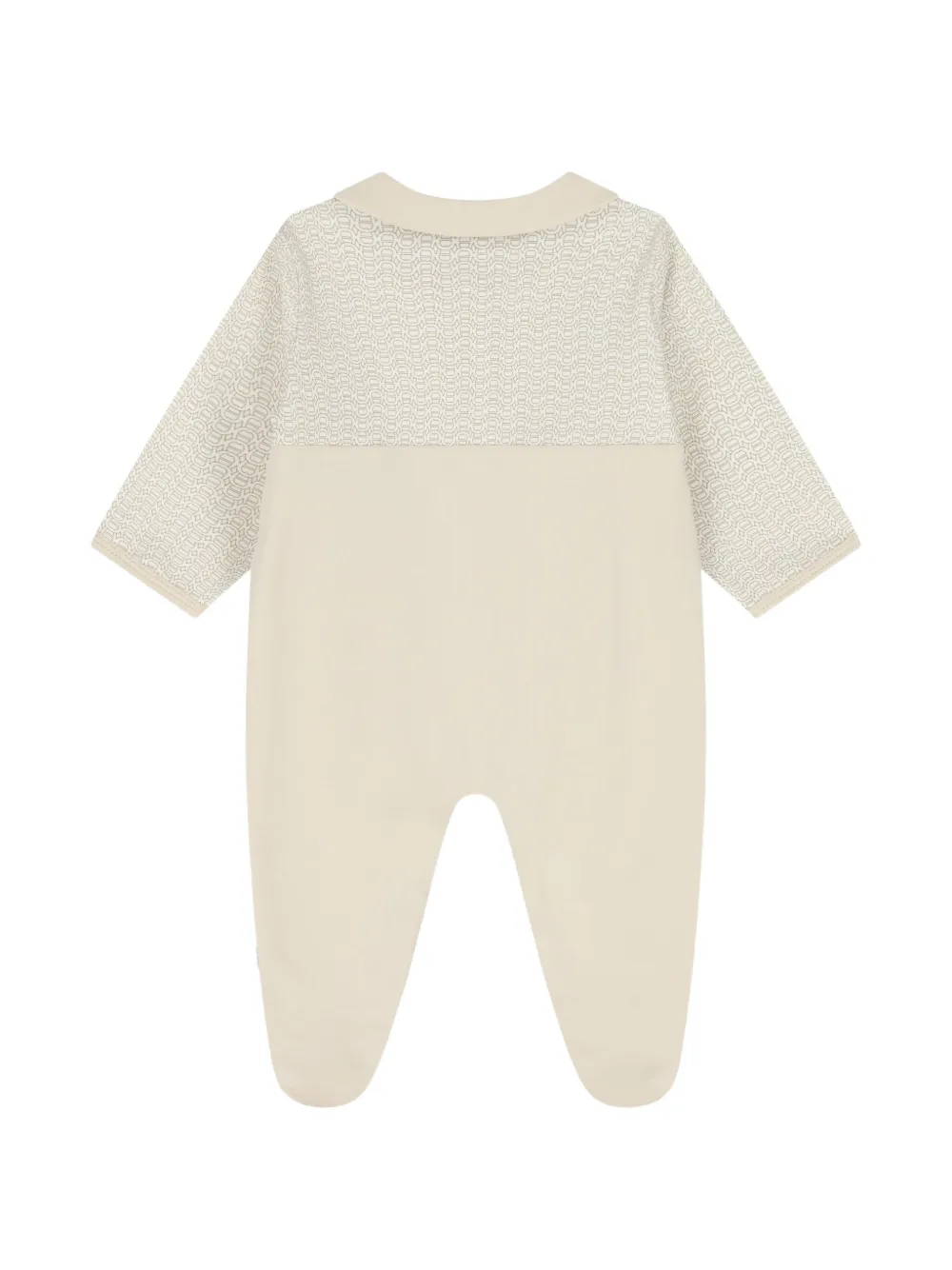 Aigner Kids Romper set met Peter Pan-kraag en logoprint Beige
