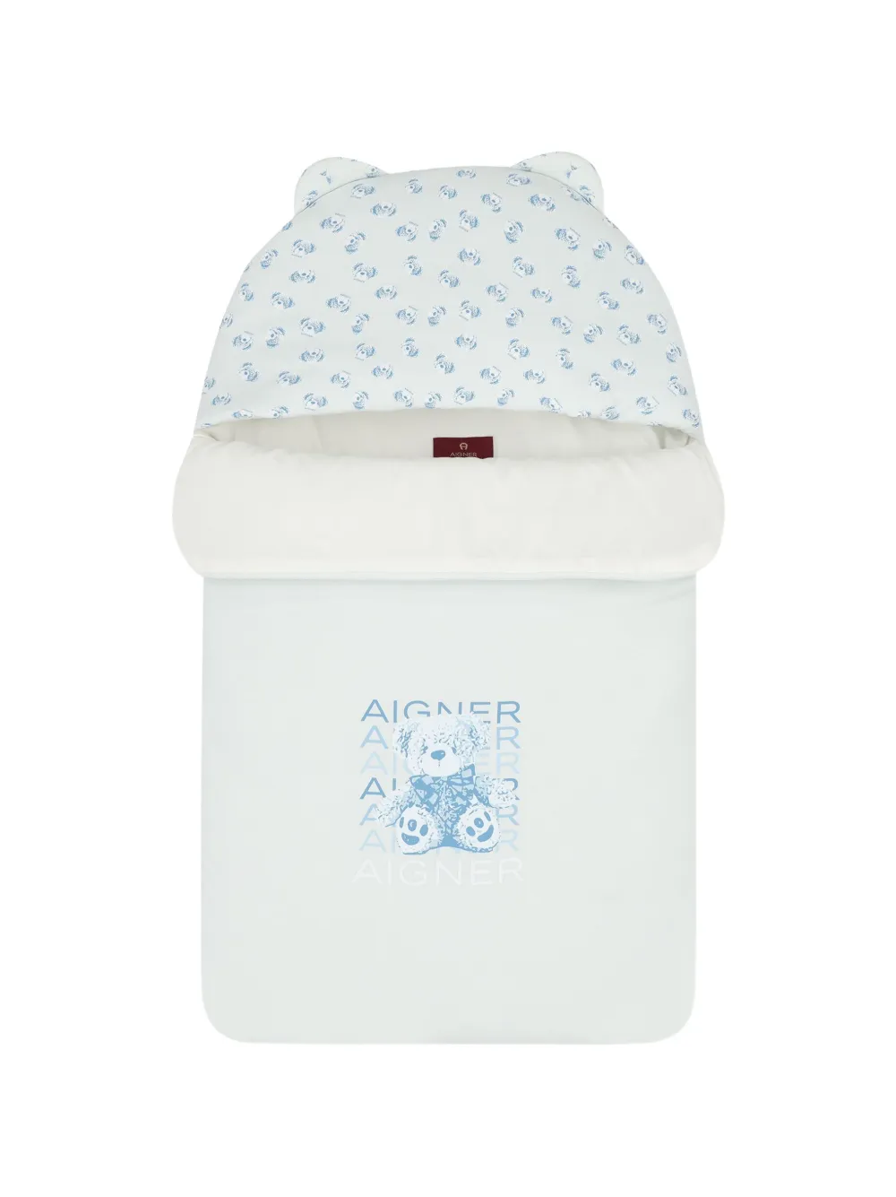 Aigner Kids teddy bear-print sleep nest - Blu