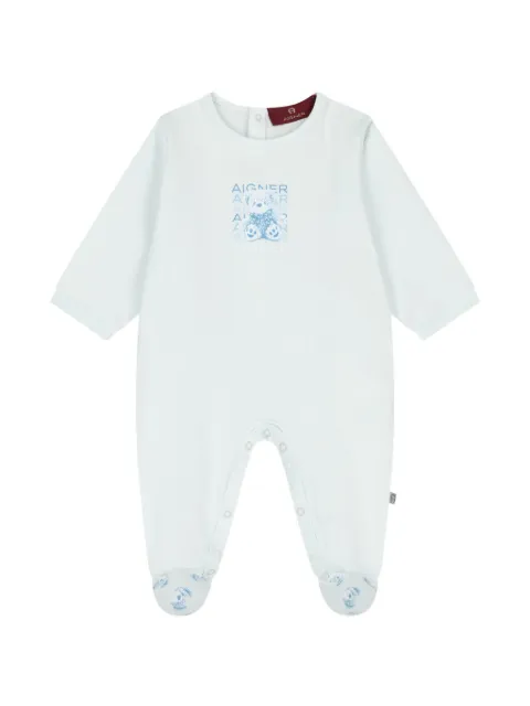 Aigner Kids teddy-bear print babygrow