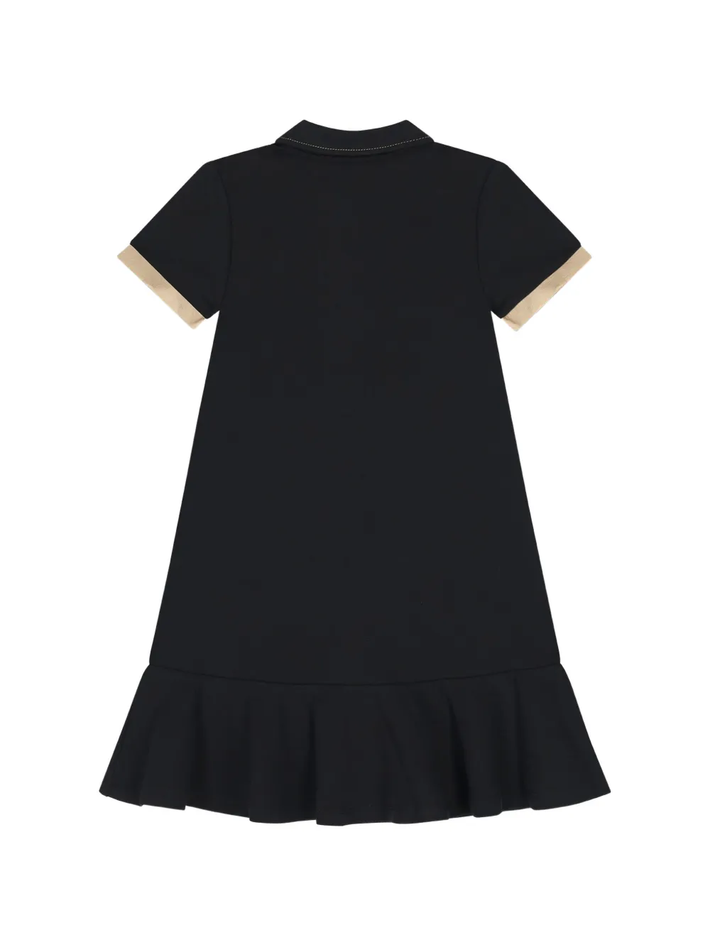 Aigner Kids Jurk met polokraag en ruches Zwart
