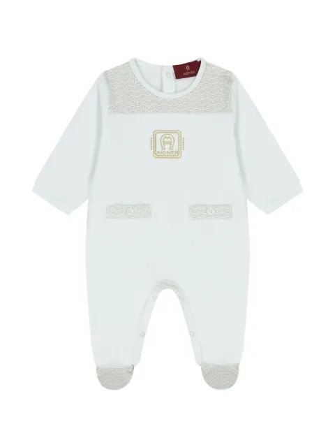 Aigner Kids pijama con logo bordado y motivo
