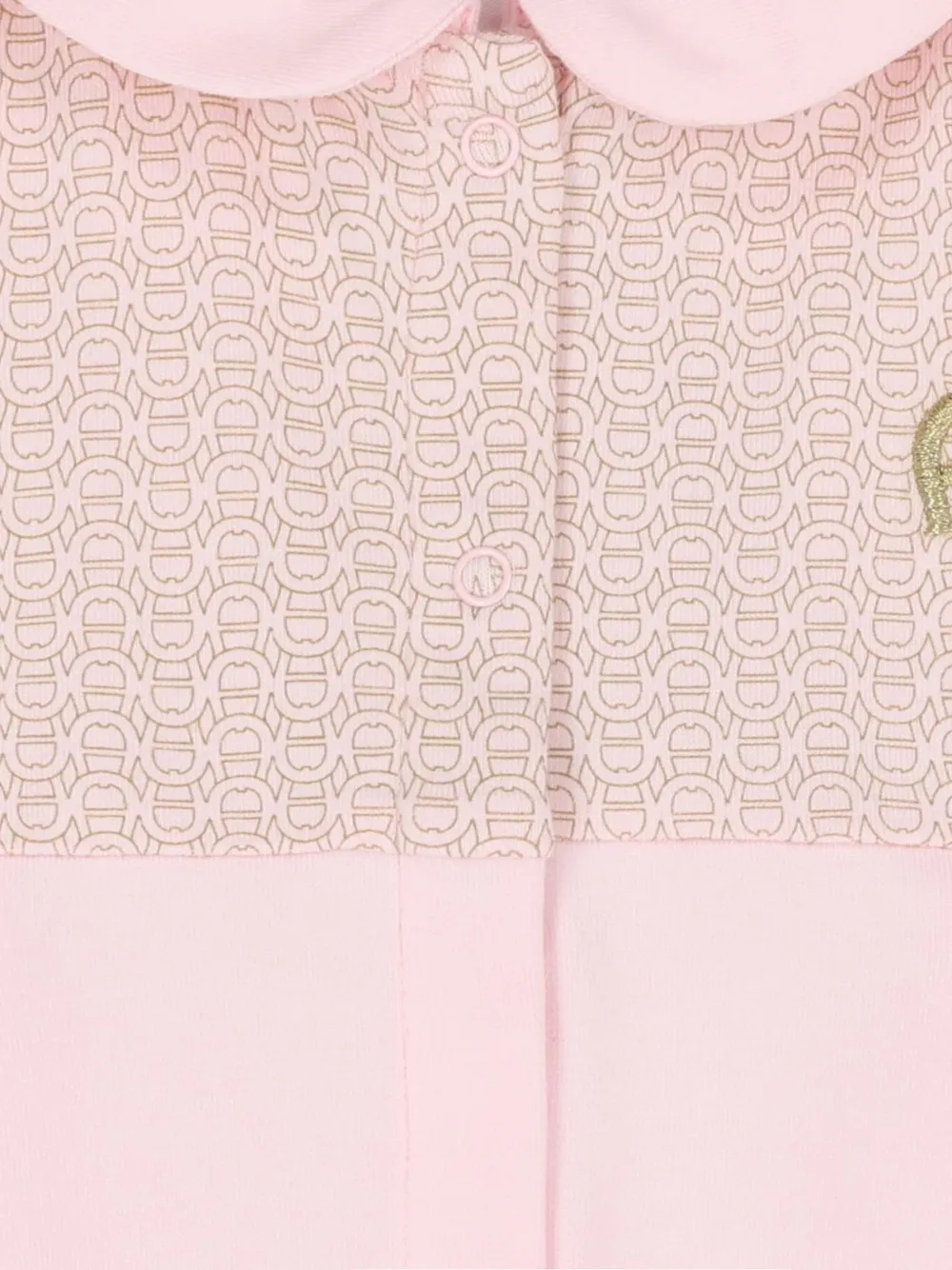 Aigner Kids Geplooide romper met monogramprint Roze
