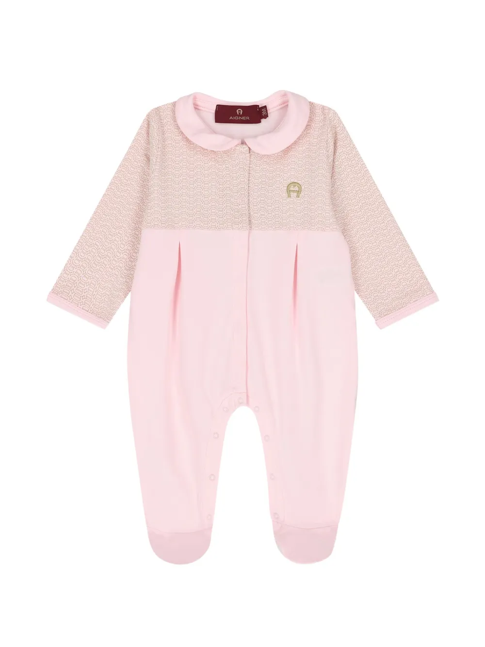 Aigner Kids grenouillère plissée à motif monogrammé - Rose
